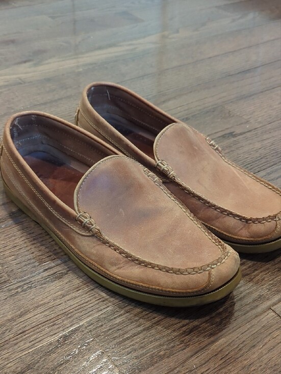 LL Bean Loafers Brown Leather Moccasin size 13D main image 7